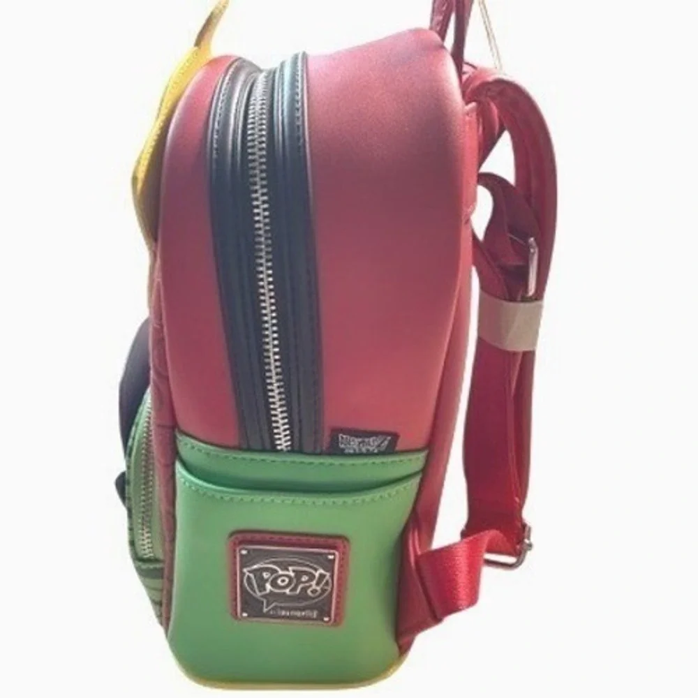 Loungefly Dragon Ball Z Gohan Piccolo Funko Pop Mini Backpack Red Green New